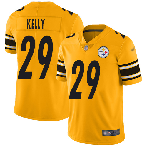 Men Pittsburgh Steelers Football #29 Limited Gold Kam Kelly Inverted Legend Nike NFL Jersey->women nfl jersey->Women Jersey